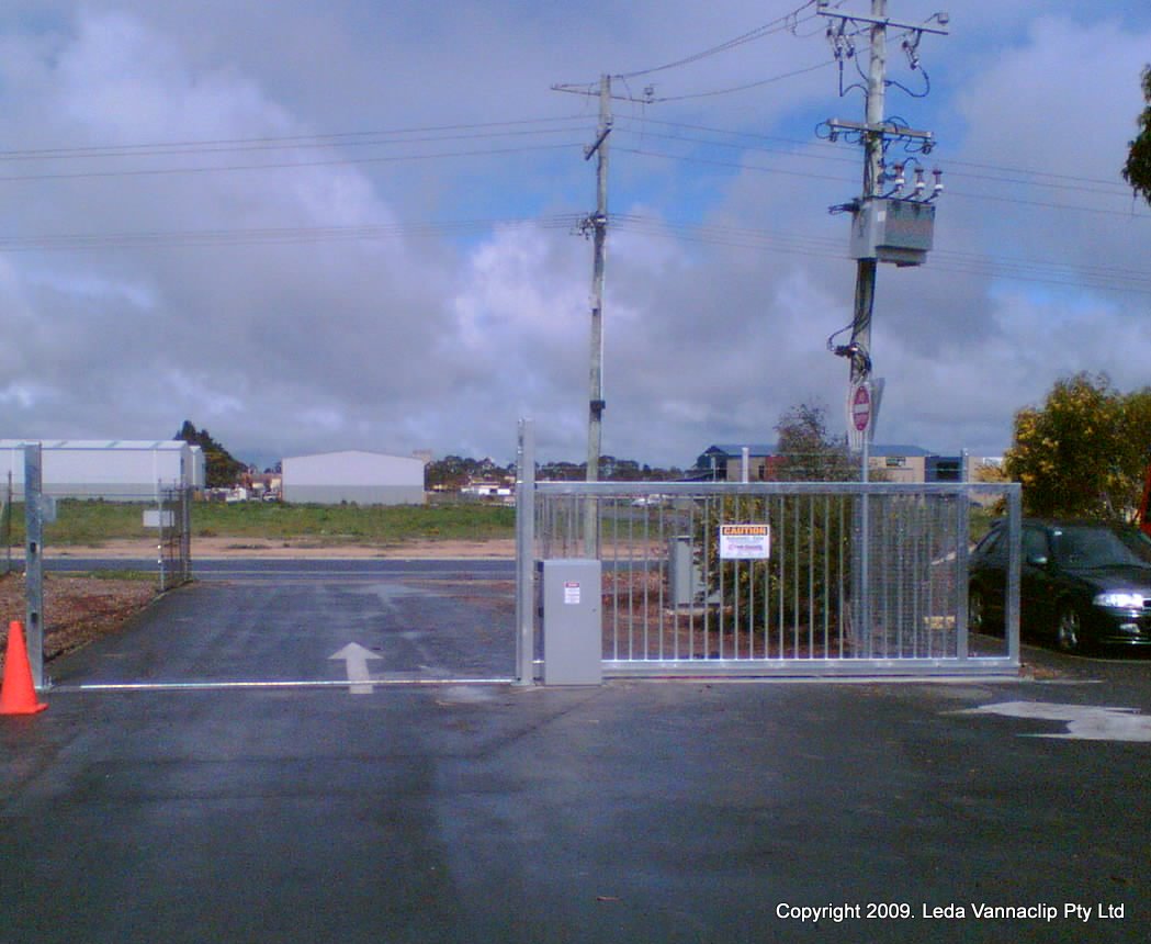 Track mounted slide gate | Leda Security Products