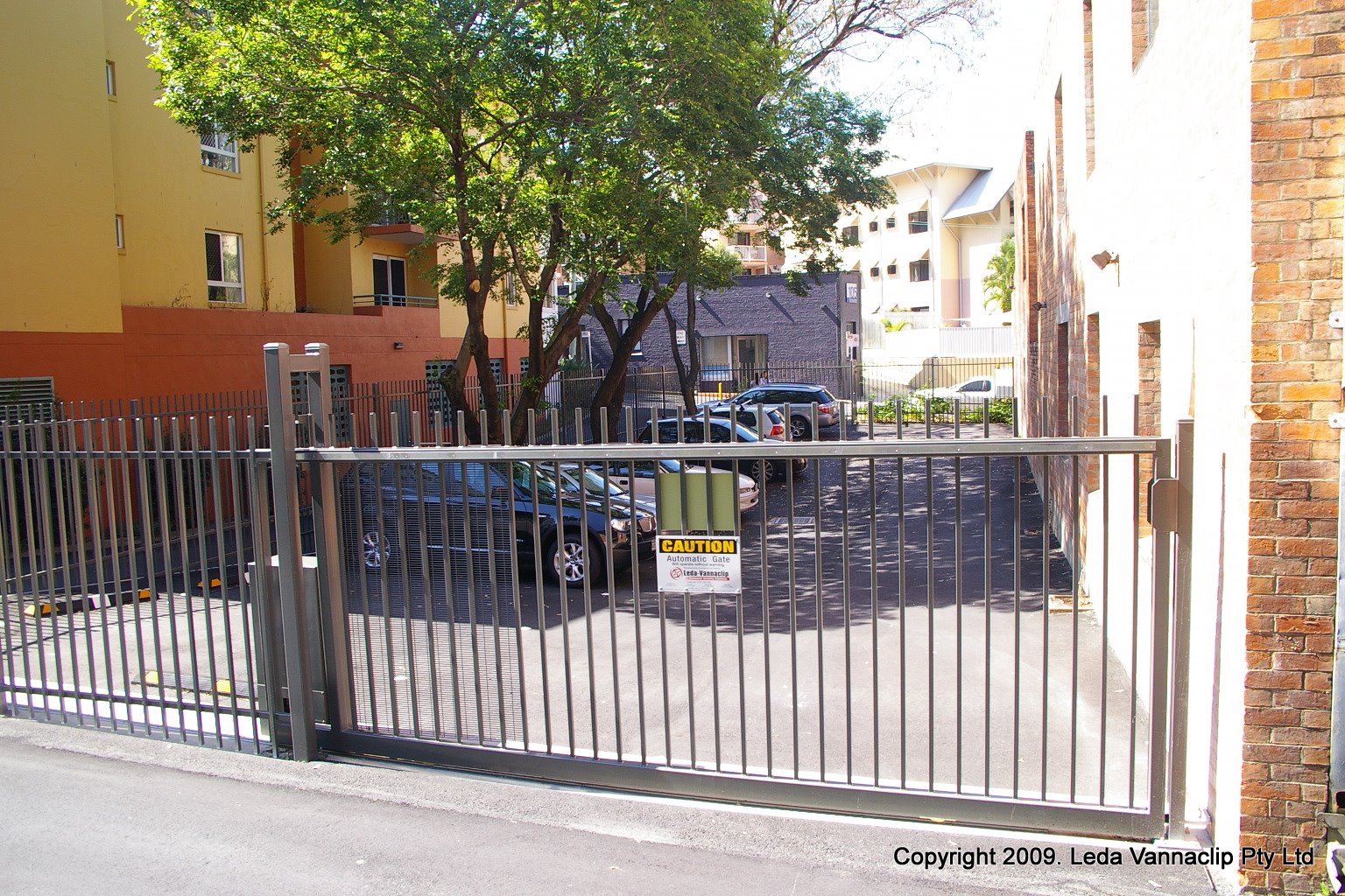 Track mounted slide gate | Leda Security Products