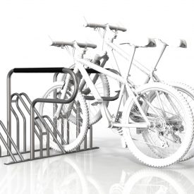 Vandal resistant compact bike rack