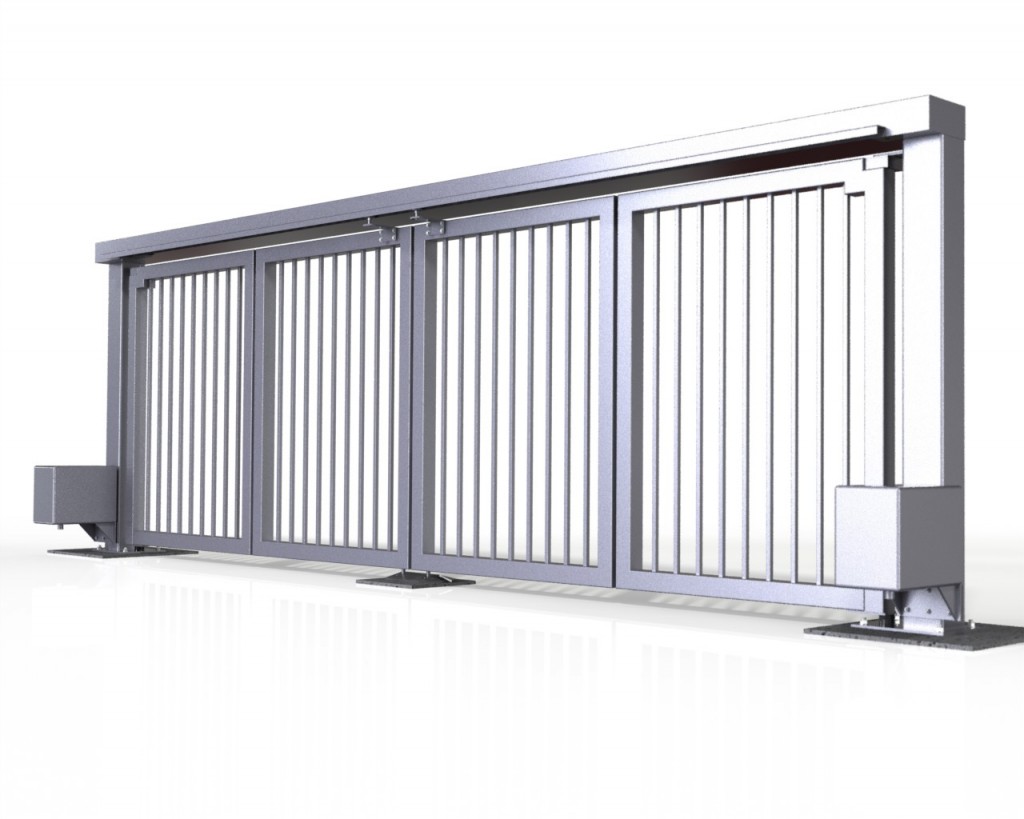 Industrial Overhead Track Bifold Gate Leda Security Products