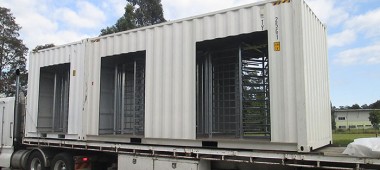 Turnstiles in Shipping Containers