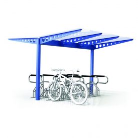 Double sided access bike shelter