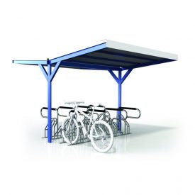 Double sided access 16 bike shelter