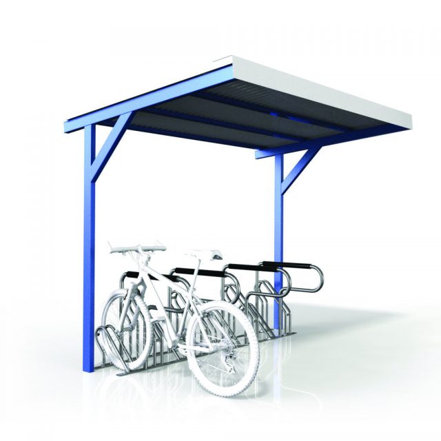 Single sided access 8 bikes shelter