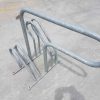 Compact vandal resistant fully welded bicycle rack