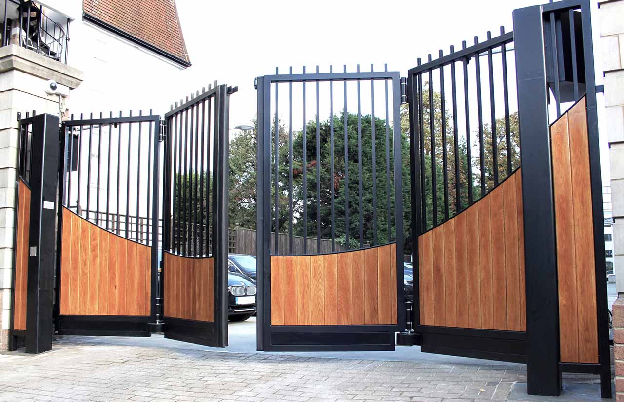 Bifolding trackless speed gate Leda Security Products